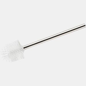 Pincel sobressalente de silicone com alça de aço inoxidável brilhantebranca