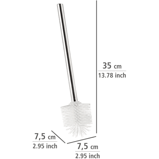 Pincel sobressalente de silicone com alça de aço inoxidável brilhantebranca