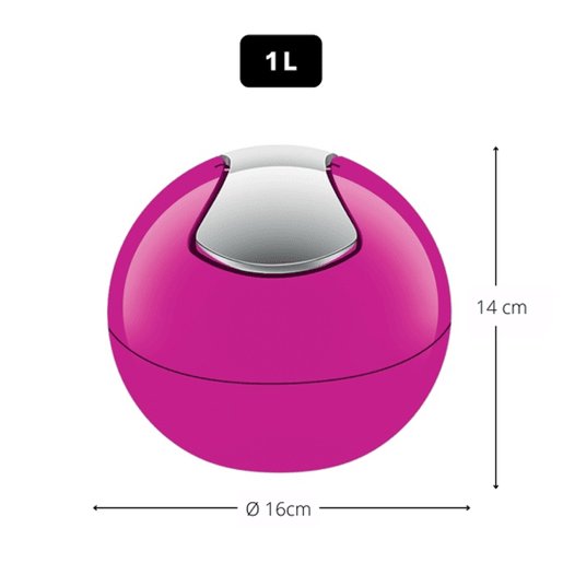 Coleção de Spirella Bowl, papel Ø16 x 14 cm (1 litro), poliestirol, roxo