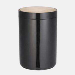 Cubo de lixo preto preto fosco 5 litros