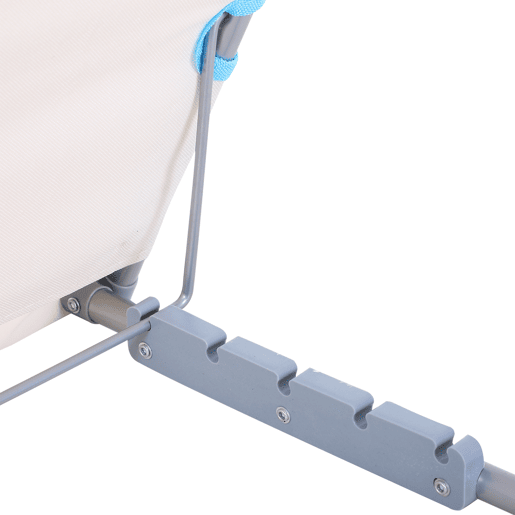 Outsunny Conjunto de 2 Esteiras de Praia com Encosto Reclinável em 5 Níveis Bolsa de Transporte e Apoio de Cabeça 48x134x33-43 cm Branco Creme