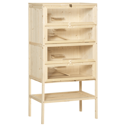 PawHut Gaiola de madeira para hamsters e outros pequenos roedores com vĂ¡rias plataformas 60x40x120cm PawHut Gaiola de madeira para hamsters e outros pequenos roedores com vĂ¡rias plataformas 60x40x120cm