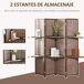 Biombo de Bambú Bambú, Madera de Pino HOMCOM Biombo de Bambú Bambú, Madera de Pino HOMCOM Marron