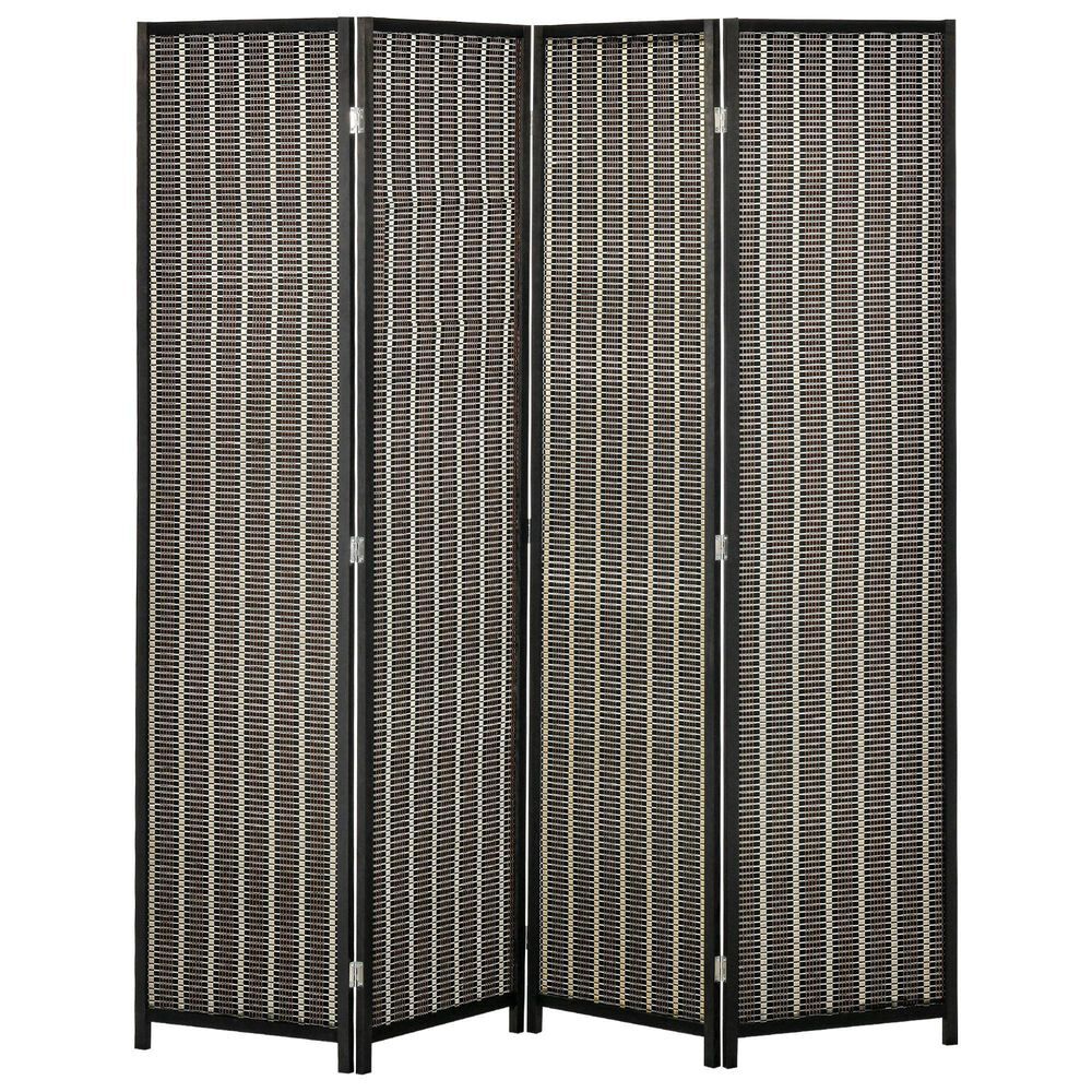 Biombo de Bambú Bambú, Madera de Pino HOMCOM, hogar - decoración