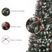 Árbol de Navidad Acero, PVC HOMCOM, hogar - decoración hogareña Árbol de Navidad Acero, PVC HOMCOM, hogar - decoración hogareña Verde