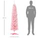Árbol de Navidad Plástico, Metal HOMCOM Árbol de Navidad Plástico, Metal HOMCOM Rosa