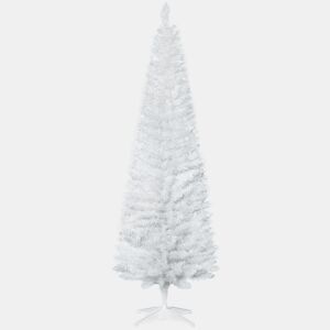 HOMCOM Árvore de Natal Artificial 180cm Ignífugo com 390 Ramos de PVC e Suporte de Metal Decoração de Natal para Interiores Fácil de Montar Verde