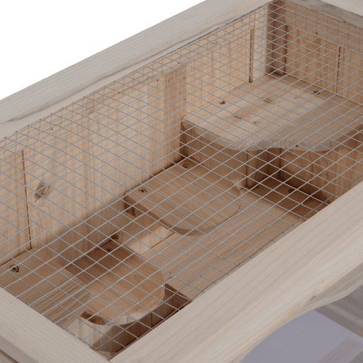 PawHut Gaiola de madeira para hamsters e outros pequenos roedores Casa para animais de 2 nÃveis 60x35x42cm PawHut Gaiola de madeira para hamsters e outros pequenos roedores Casa para animais de 2 nÃveis 60x35x42cm