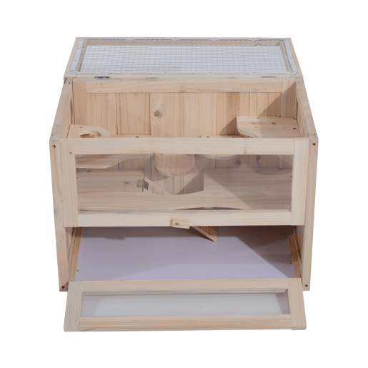 PawHut Gaiola de madeira para hamsters e outros pequenos roedores Casa para animais de 2 nÃveis 60x35x42cm PawHut Gaiola de madeira para hamsters e outros pequenos roedores Casa para animais de 2 nÃveis 60x35x42cm
