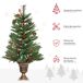 Árbol de Navidad PE, PVC, Acero, PP HOMCOM Árbol de Navidad PE, PVC, Acero, PP HOMCOM Verde