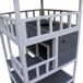 Caseta para Gato Madera de Abeto PawHut Caseta para Gato Madera de Abeto PawHut Multicolor