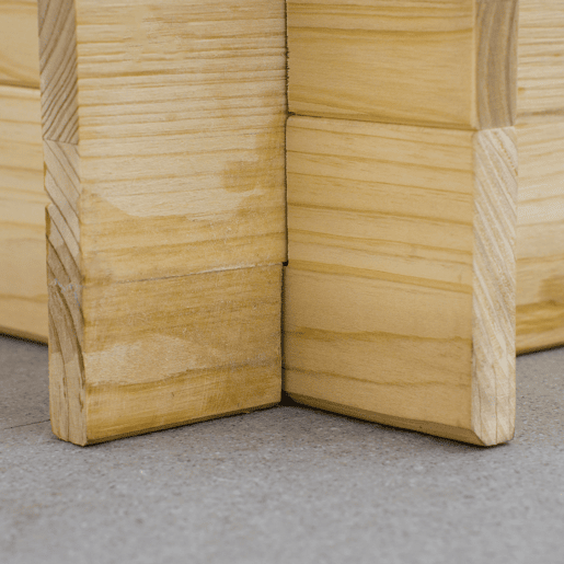 Outsunny Caixa de Plantio de Madeira de 3 Níveis Horta Vertical em Escada com Malha Geotextil para Cultivos de Plantas Flores para Jardim Terraço Exterior 117x100x54cm Natural