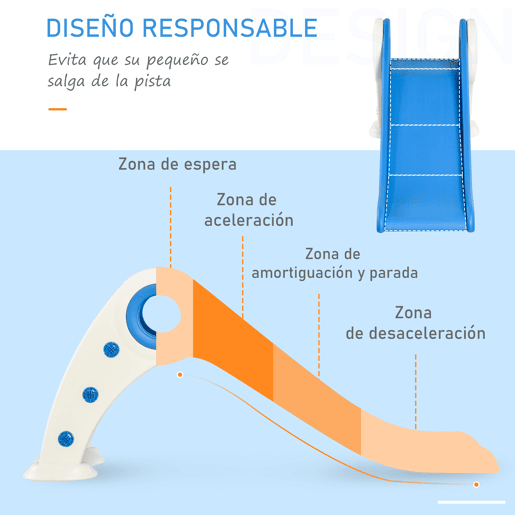 HOMCOM Escorrega infantil para crianças acima de 3 anos Escorrega largo dobrável com escadas rampa longa para jardim parque interiores 120x50x56 cm Azul HOMCOM Escorrega infantil para crianças acima de 3 anos Escorrega largo dobrável com escadas rampa longa para jardim parque interiores 120x50x56 cm Azul