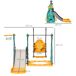 Columpio Tobogán para Niño HDPE, PP HOMCOM Columpio Tobogán para Niño HDPE, PP HOMCOM Multicolor