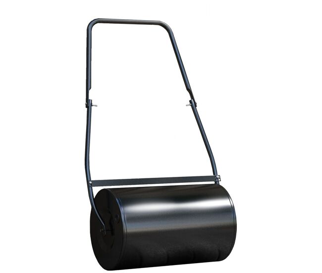Durhand rodillo de césped de jardín apisonadora de césped de acero 38l llena de agua o arena medida de rodillo φ50x32cm asa desmontable