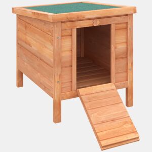 PawHut Coelheira de Madeira Exterior Coelheira para Roedores Animais de Estimação Pequenos com Teto Asfáltico e Rampa Antiderrapante 42x51x43cm Madeira
