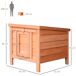 Conejera de Madera Madera de Abeto PawHut Conejera de Madera Madera de Abeto PawHut Marrón