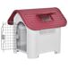 Caseta para Perros PP y Metal PawHut Caseta para Perros PP y Metal PawHut Multicolor