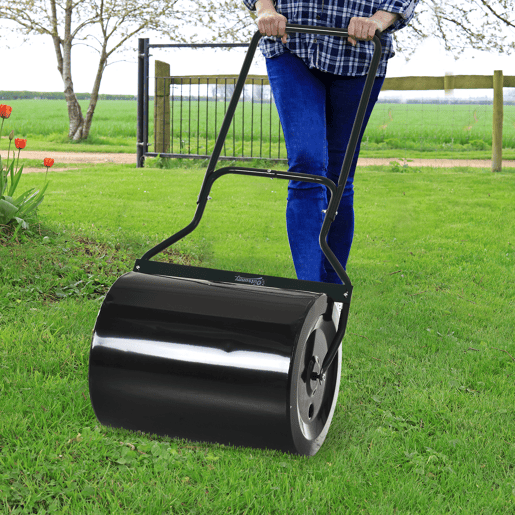 Rolo de grama para jardim Rolo de gramado com capacidade de 60L Recarregável com areia ou água Diâmetro de 50cm