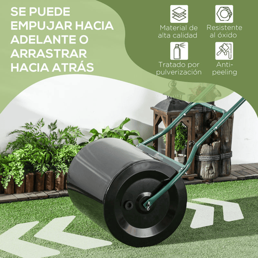 Rolo de grama para jardim Rolo de gramado com capacidade de 60L Recarregável com areia ou água Diâmetro de 50cm