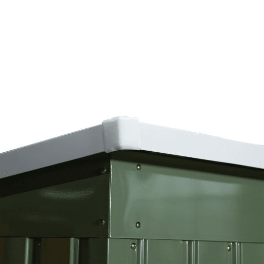 Outsunny Abrigo de Jardim 213x130x173cm Abrigo de Exterior de Aço Galvanizado com Porta Corredeira e Ventilações para Armazenamento de Ferramentas Verde