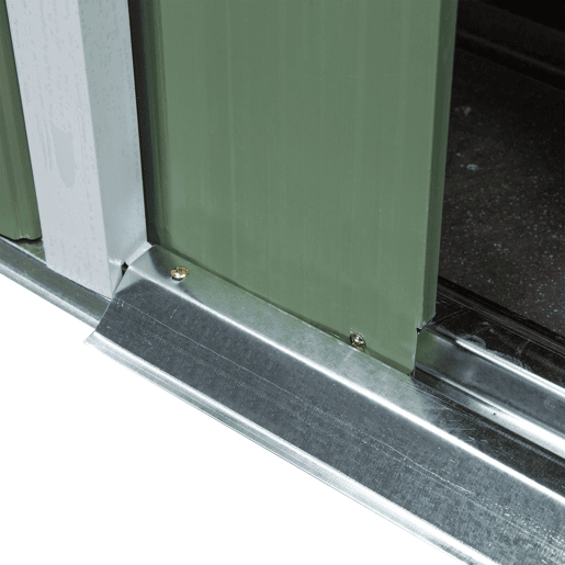Outsunny Abrigo de Jardim 213x130x173cm Abrigo de Exterior de Aço Galvanizado com Porta Corredeira e Ventilações para Armazenamento de Ferramentas Verde