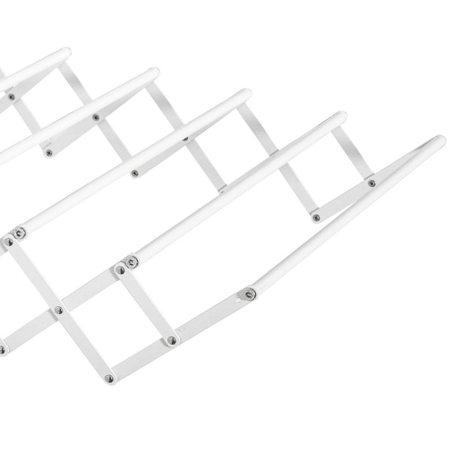 HOMCOM Estendal de Parede Extensível de 63,5cm de Metal com 5 Barras para Interior e Exterior Carga 10kg 63,5x60x20cm Branco HOMCOM Estendal de Parede Extensível de 63,5cm de Metal com 5 Barras para Interior e Exterior Carga 10kg 63,5x60x20cm Branco