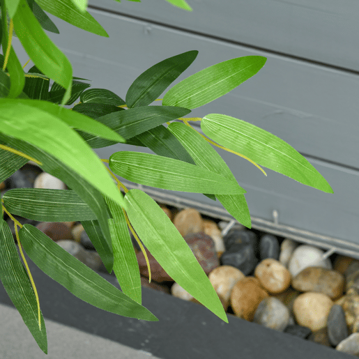 HOMCOM Bambú Artificial 140cm com Vaso Planta Artificial para Interior e Exterior Decoração de Casa Escritório Verde HOMCOM Bambú Artificial 140cm com Vaso Planta Artificial para Interior e Exterior Decoração de Casa Escritório Verde