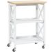 Carrito de Cocina MDF, Madera de Caucho HOMCOM, hogar - cocina Carrito de Cocina MDF, Madera de Caucho HOMCOM, hogar - cocina Blanco