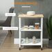 Carrito de Cocina MDF, Madera de Caucho HOMCOM, hogar - cocina Carrito de Cocina MDF, Madera de Caucho HOMCOM, hogar - cocina Blanco