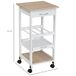 Carrito de Cocina MDF, Pino HOMCOM, hogar - cocina Carrito de Cocina MDF, Pino HOMCOM, hogar - cocina Blanco