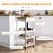 Carrito de Cocina MDF, Pino HOMCOM, hogar - cocina Carrito de Cocina MDF, Pino HOMCOM, hogar - cocina Blanco