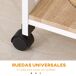Carrito de Cocina MDF, Pino HOMCOM, hogar - cocina Carrito de Cocina MDF, Pino HOMCOM, hogar - cocina Blanco