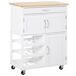 Carro de Cocina MDF, Madera de Caucho HOMCOM, hogar - cocina Carro de Cocina MDF, Madera de Caucho HOMCOM, hogar - cocina Blanco