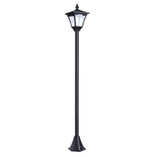 Outsunny Candeeiro Solar de Jardim com Proteção IP44 Luzes LED para Exterior Pátio Varanda 15x15x120 cm Preto