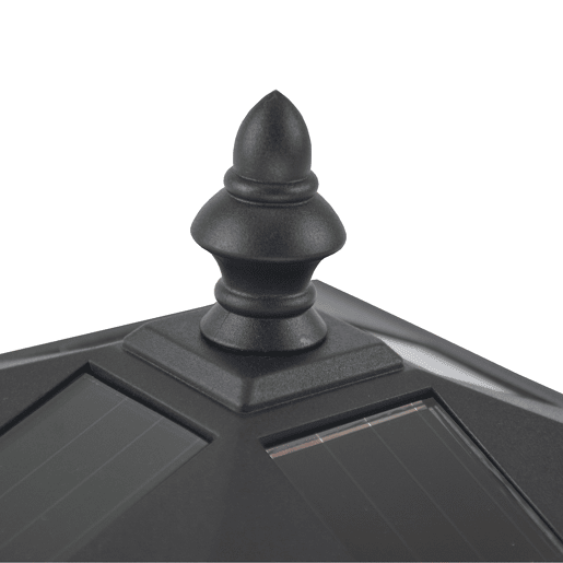 Outsunny Candeeiro Solar de Jardim com Proteção IP44 Luzes LED para Exterior Pátio Varanda 15x15x120 cm Preto