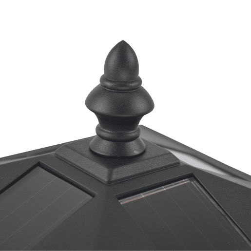 Outsunny Candeeiro Solar de Jardim com Proteção IP44 Luzes LED para Exterior Pátio Varanda 15x15x120 cm Preto