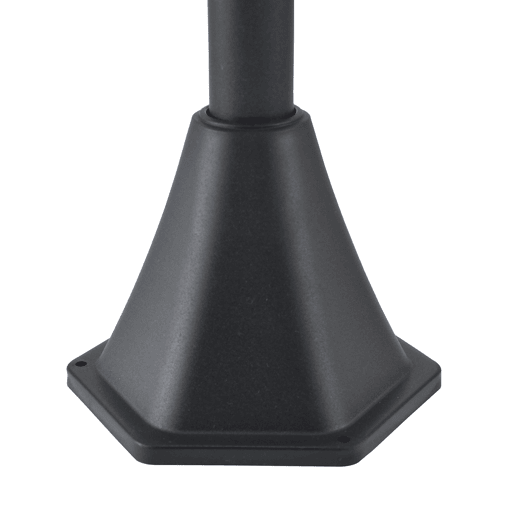 Outsunny Candeeiro Solar de Jardim com Proteção IP44 Luzes LED para Exterior Pátio Varanda 15x15x120 cm Preto