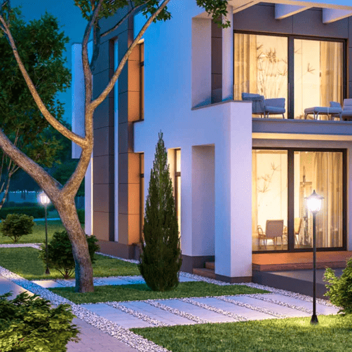 Outsunny 2 Candeeiros Solares de Jardim com 2 Luzes LED Branca Impermeável IP44 Ligação Automática Conjunto de 2 Candeeiros de Exterior para Caminho Terraço Pátio 18,5x18,5x129 cm Preto