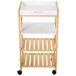 HOMCOM Carrito de Cocina Carrito de Servicio Doméstico de 4 Niveles con Una Bandeja Extraíble Estant HOMCOM Carrito de Cocina Carrito de Servicio Doméstico de 4 Niveles con Una Bandeja Extraíble Estant Blanco