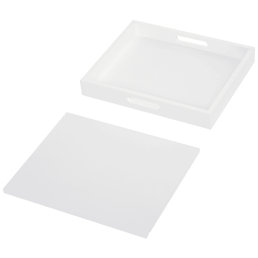 HOMCOM Carrinho de cozinha Carrinho de serviço doméstico de 4 niveis com bandeja removível Prateleira universal de rodas 40x30x76cm Madeira branca