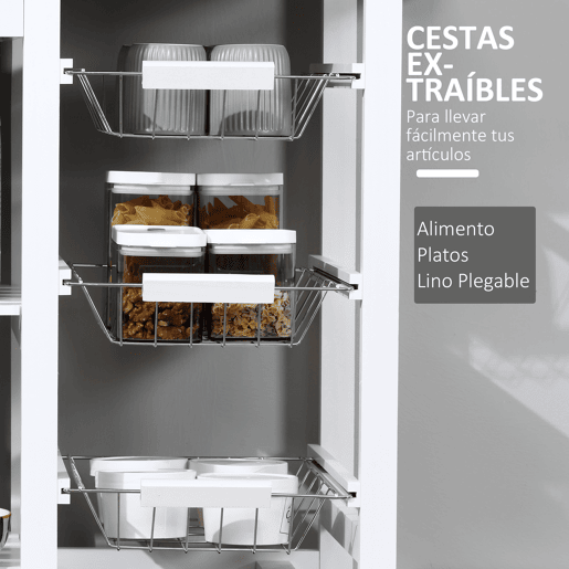HOMCOM Carrinho de Cozinha com Gavetas, Cestas, Prateleiras para Especiarias, Porta-Toalhas e Rodas 92x37x82 cm Branco HOMCOM Carrinho de Cozinha com Gavetas, Cestas, Prateleiras para Especiarias, Porta-Toalhas e Rodas 92x37x82 cm Branco