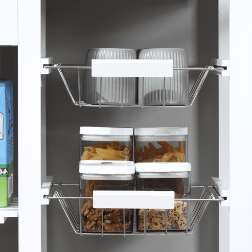 HOMCOM Carrinho de Cozinha com Gavetas, Cestas, Prateleiras para Especiarias, Porta-Toalhas e Rodas 92x37x82 cm Branco HOMCOM Carrinho de Cozinha com Gavetas, Cestas, Prateleiras para Especiarias, Porta-Toalhas e Rodas 92x37x82 cm Branco
