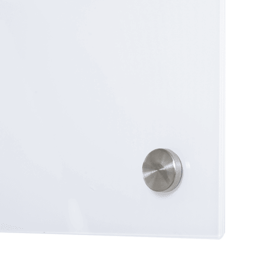 Vinsetto Placa de vidro magnético com bandeja Quadro de parede sem moldura Inclui 4 marcadores e borracha 90x60x0,45 cm Branco