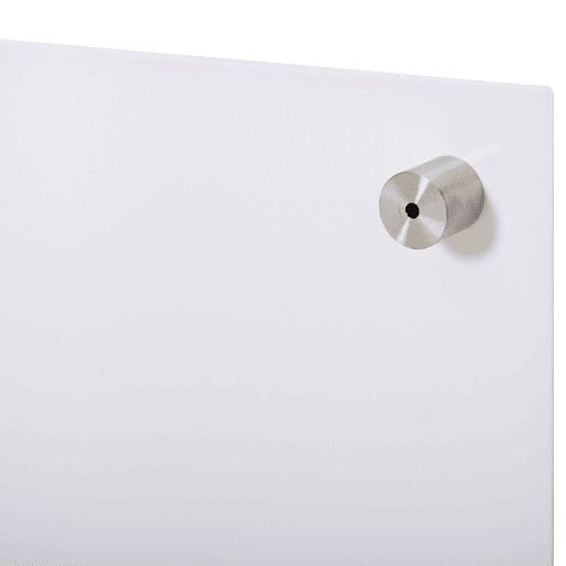 Vinsetto Placa de vidro magnético com bandeja Quadro de parede sem moldura Inclui 4 marcadores e borracha 90x60x0,45 cm Branco