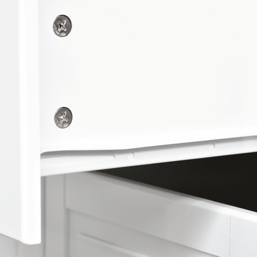 HOMCOM Carrinho de Cozinha com Rodas Carrinho de Cozinha com Bancada Rebatível 3 Gavetas 1 Armário com Prateleira Interior Ajustável e Suporte para Temperos 128,8x75,5x92,5cm Branco e Natural