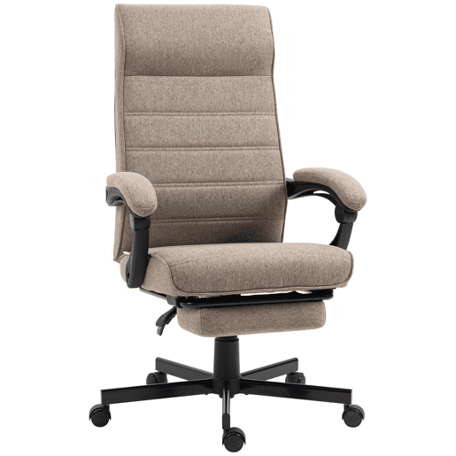 Vinsetto Cadeira de Escritório Giratória Cadeira de Escritório Reclinável com Altura Ajustável Apoio para os Braços Apoio para os Pés Retrátil para Sala de Estar Escritório Estúdio Carga 20kg 68x67x106-114cm Marrom Vinsetto Cadeira de Escritório Giratória Cadeira de Escritório Reclinável com Altura Ajustável Apoio para os Braços Apoio para os Pés Retrátil para Sala de Estar Escritório Estúdio Carga 20kg 68x67x106-114cm Marrom
