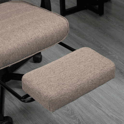 Vinsetto Cadeira de Escritório Giratória Cadeira de Escritório Reclinável com Altura Ajustável Apoio para os Braços Apoio para os Pés Retrátil para Sala de Estar Escritório Estúdio Carga 20kg 68x67x106-114cm Marrom Vinsetto Cadeira de Escritório Giratória Cadeira de Escritório Reclinável com Altura Ajustável Apoio para os Braços Apoio para os Pés Retrátil para Sala de Estar Escritório Estúdio Carga 20kg 68x67x106-114cm Marrom