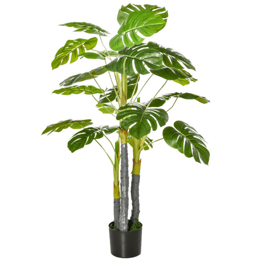 HOMCOM Planta Artificial Costela de Adão no Vaso 120cm de Altura Planta Artificial Tropical Decorativa com 20 Folhas para Casa Sala de Estar Dormitório Verde HOMCOM Planta Artificial Costela de Adão no Vaso 120cm de Altura Planta Artificial Tropical Decorativa com 20 Folhas para Casa Sala de Estar Dormitório Verde