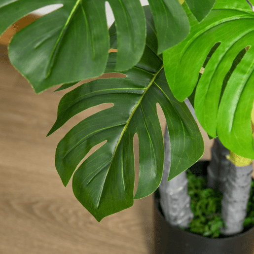 HOMCOM Planta Artificial Costela de Adão no Vaso 120cm de Altura Planta Artificial Tropical Decorativa com 20 Folhas para Casa Sala de Estar Dormitório Verde HOMCOM Planta Artificial Costela de Adão no Vaso 120cm de Altura Planta Artificial Tropical Decorativa com 20 Folhas para Casa Sala de Estar Dormitório Verde